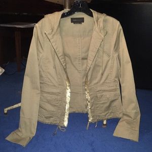 BCBGMAXAZRIA Green Jacket with Sequins